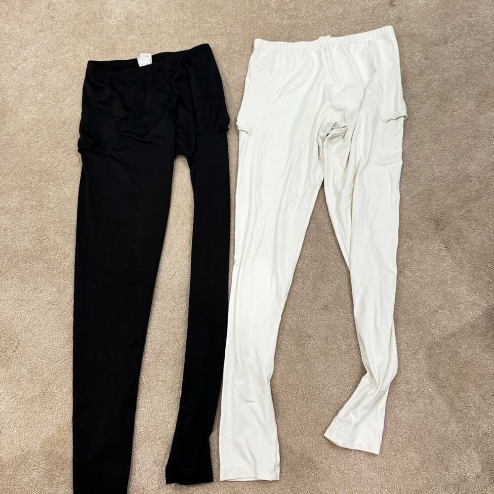 In-Between set of 2 tennis leggings with ball pockets, size M/L